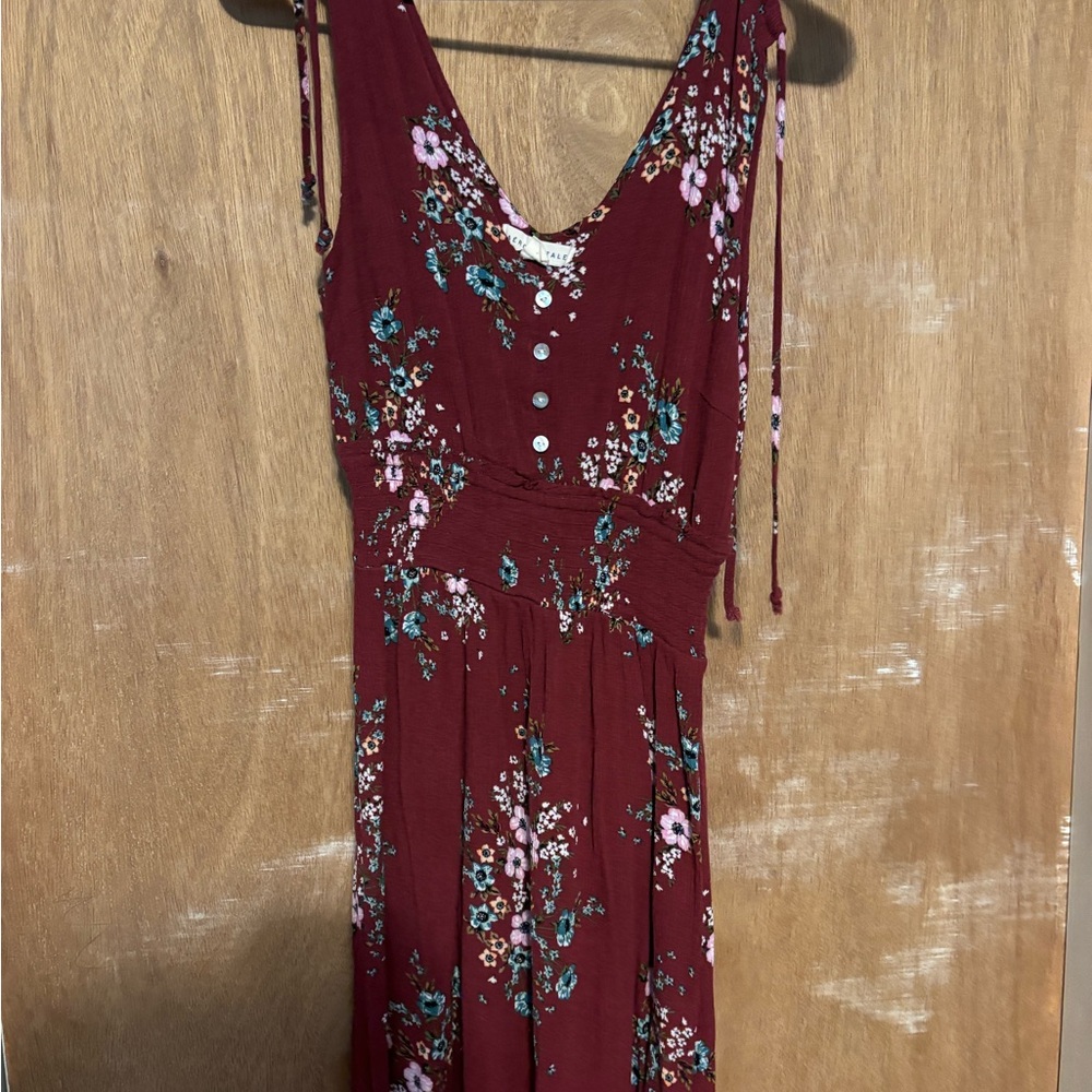 Floral Burgundy Dress